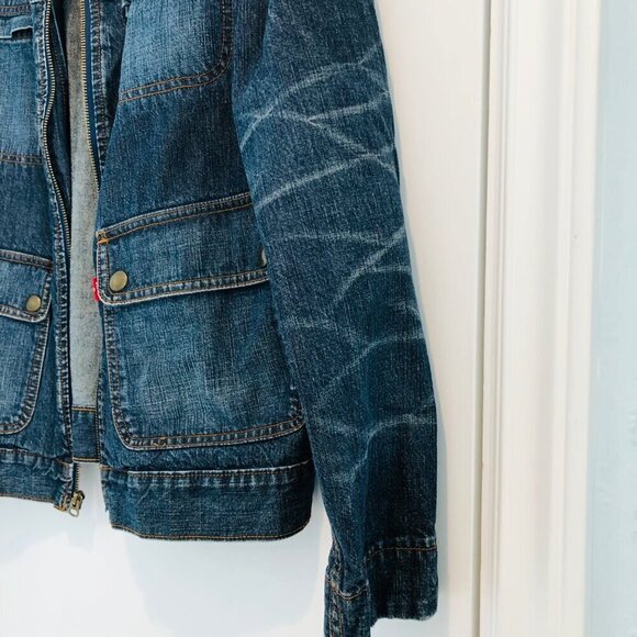 Levis Jean Jacket Limited Edition Mens Size M Moto Biker European Market ? 2005 - Picture 8 of 12